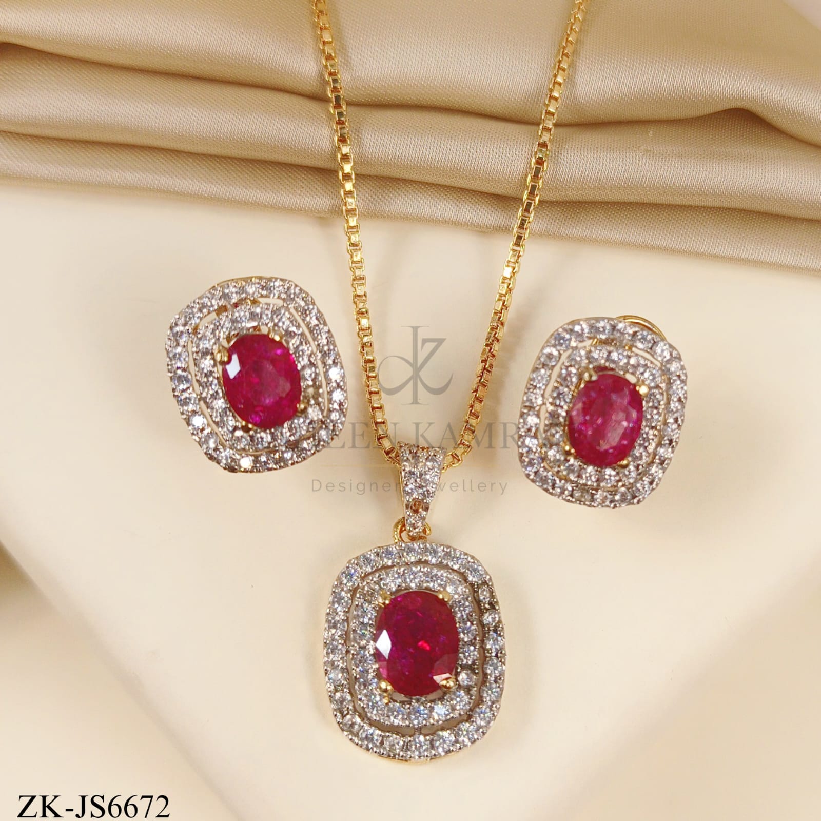 PINK ZIRCONIA SET