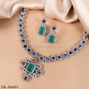 EMERALD SILVER SET