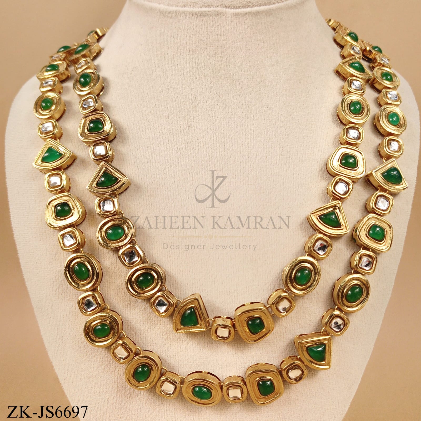 EMERALD KUNDAN SET
