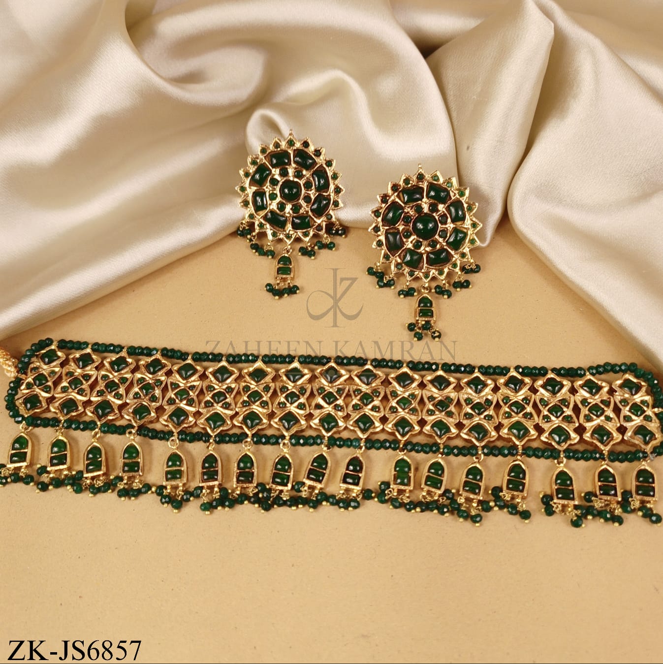 EMERALD MOSAIC CHOKER SET