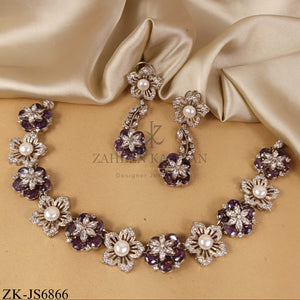 AMETHYST BLOOM VINE CHOKER SET