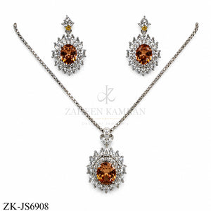 COFFEE SILVER HALO SET