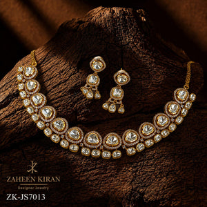 Celestial Polki Necklace | Large White Polki Bridal Set | Zaheen Kamran