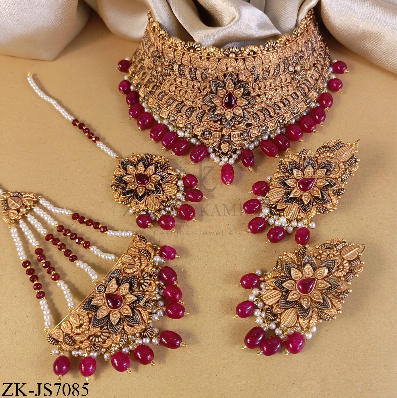 RUBY FLORAL BRIDAL SET