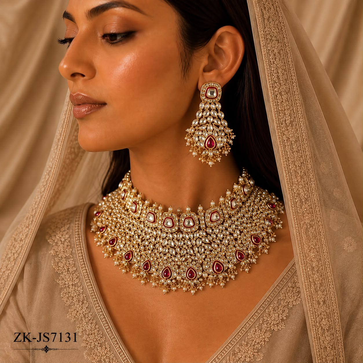 RUBY KUNDAN SET