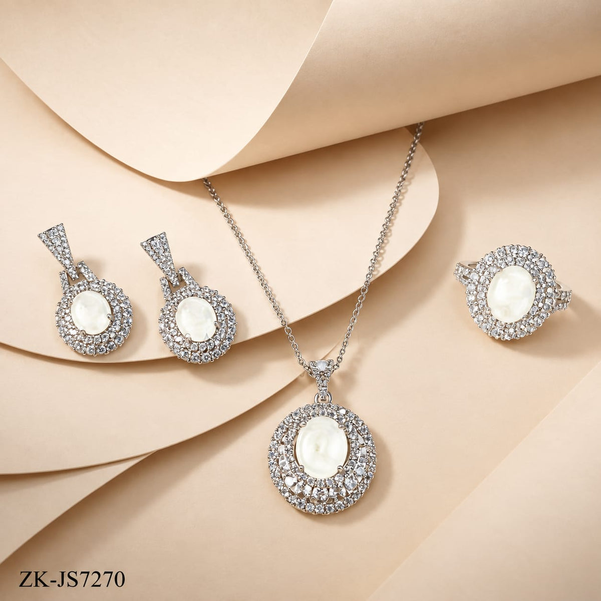 SILVER WHITE SET