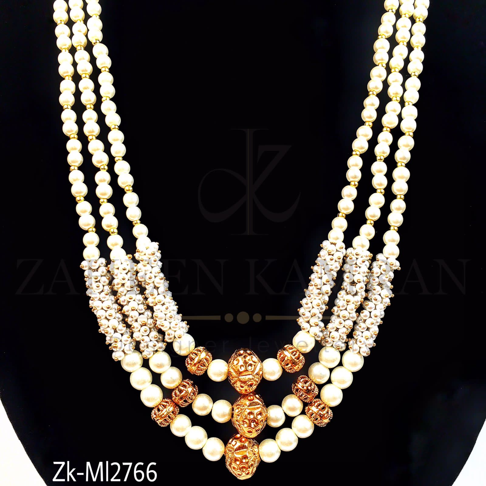 Pearly clustered mala.