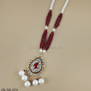 GARNET KUNDAN MALA