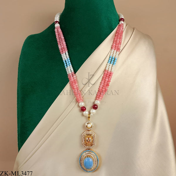 PINK STONES MALA