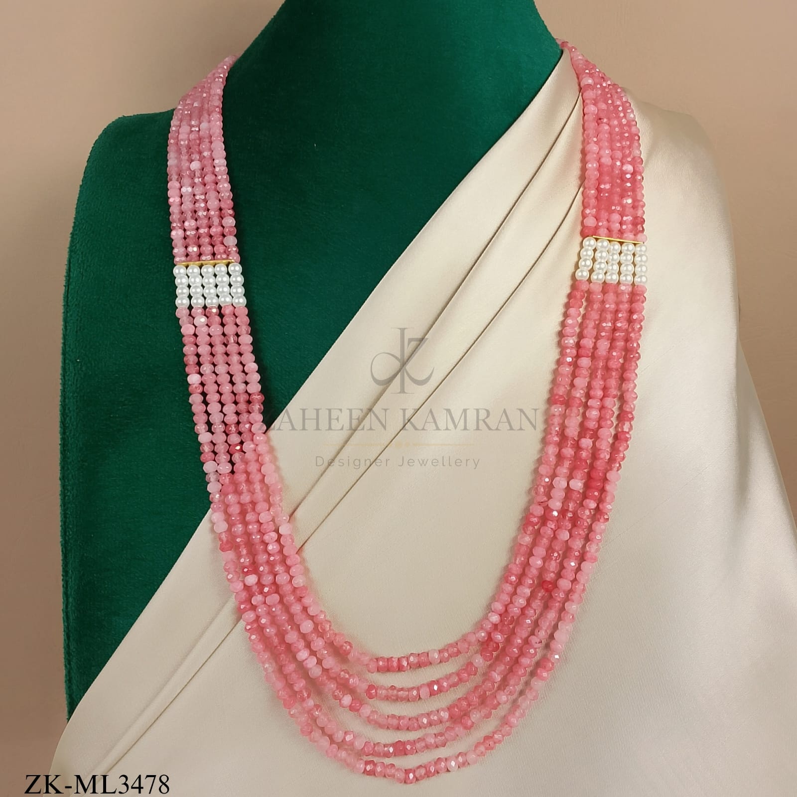 PINK STONES MALA