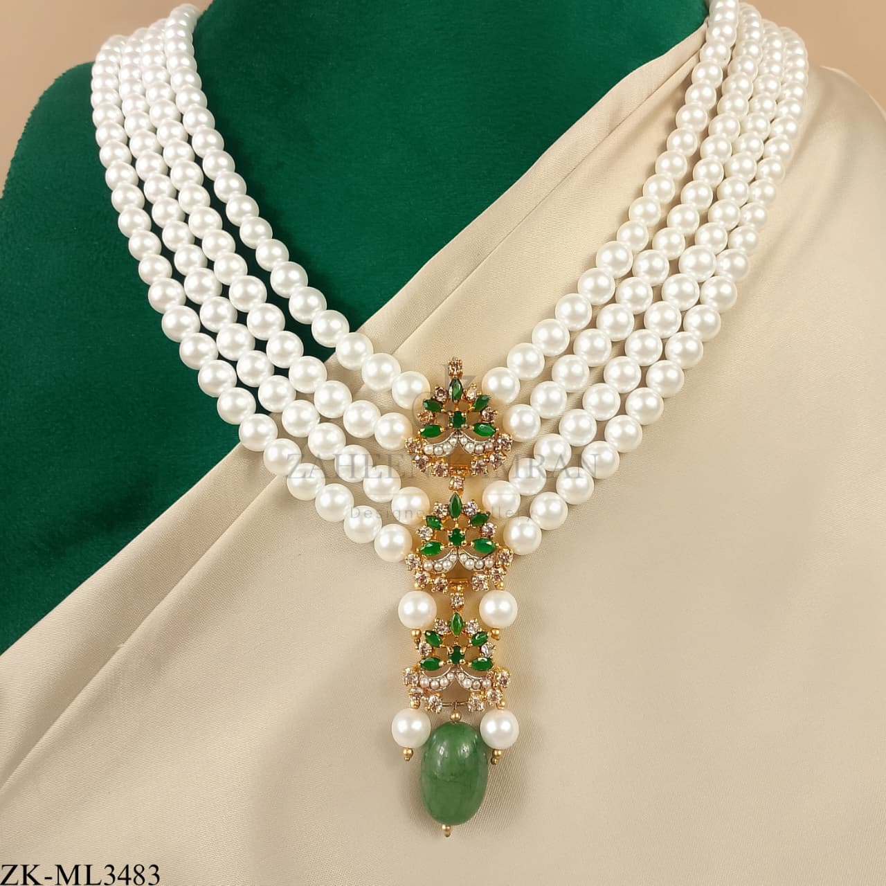 EMERALD LAYERED MALA