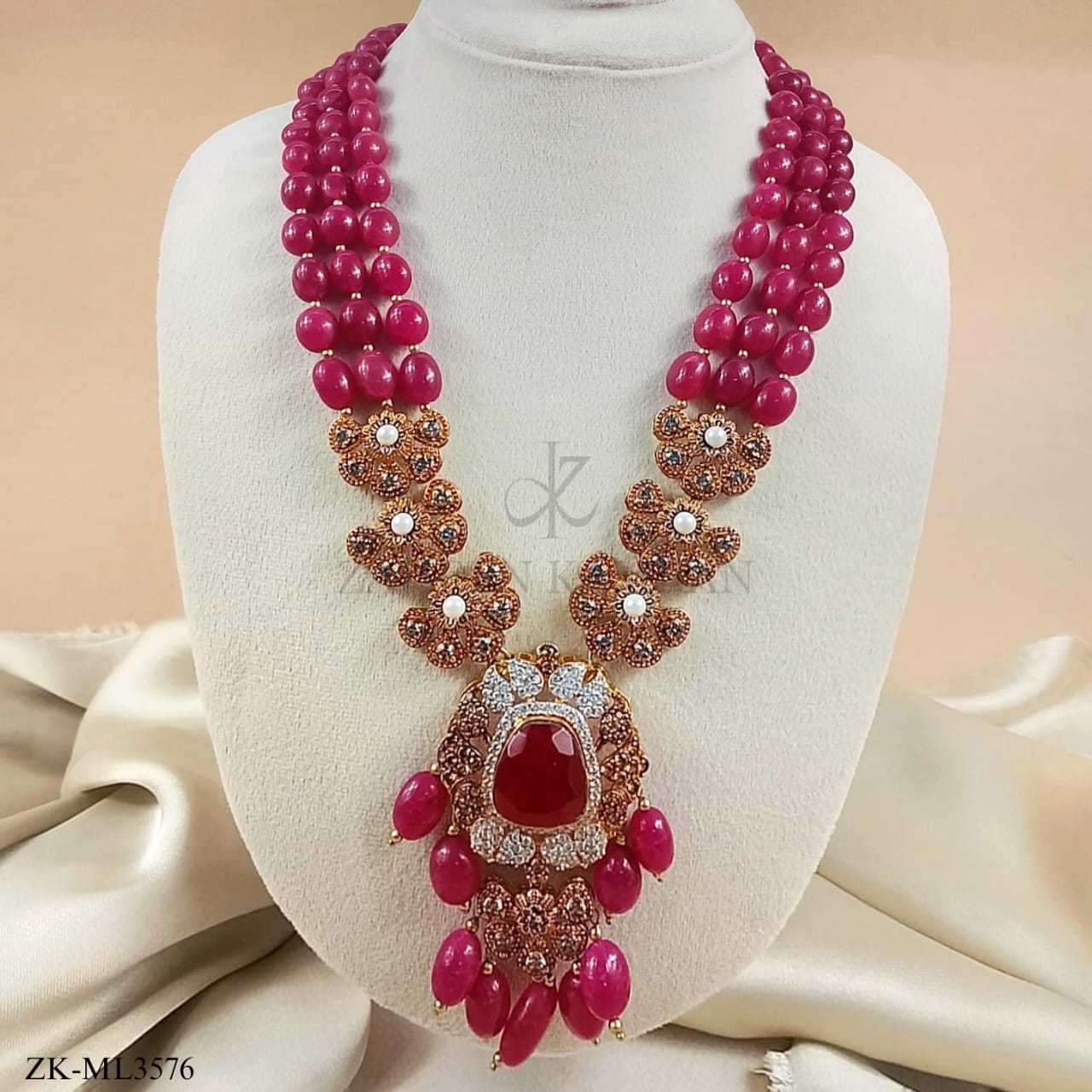PINK ZIRCONIA MALA