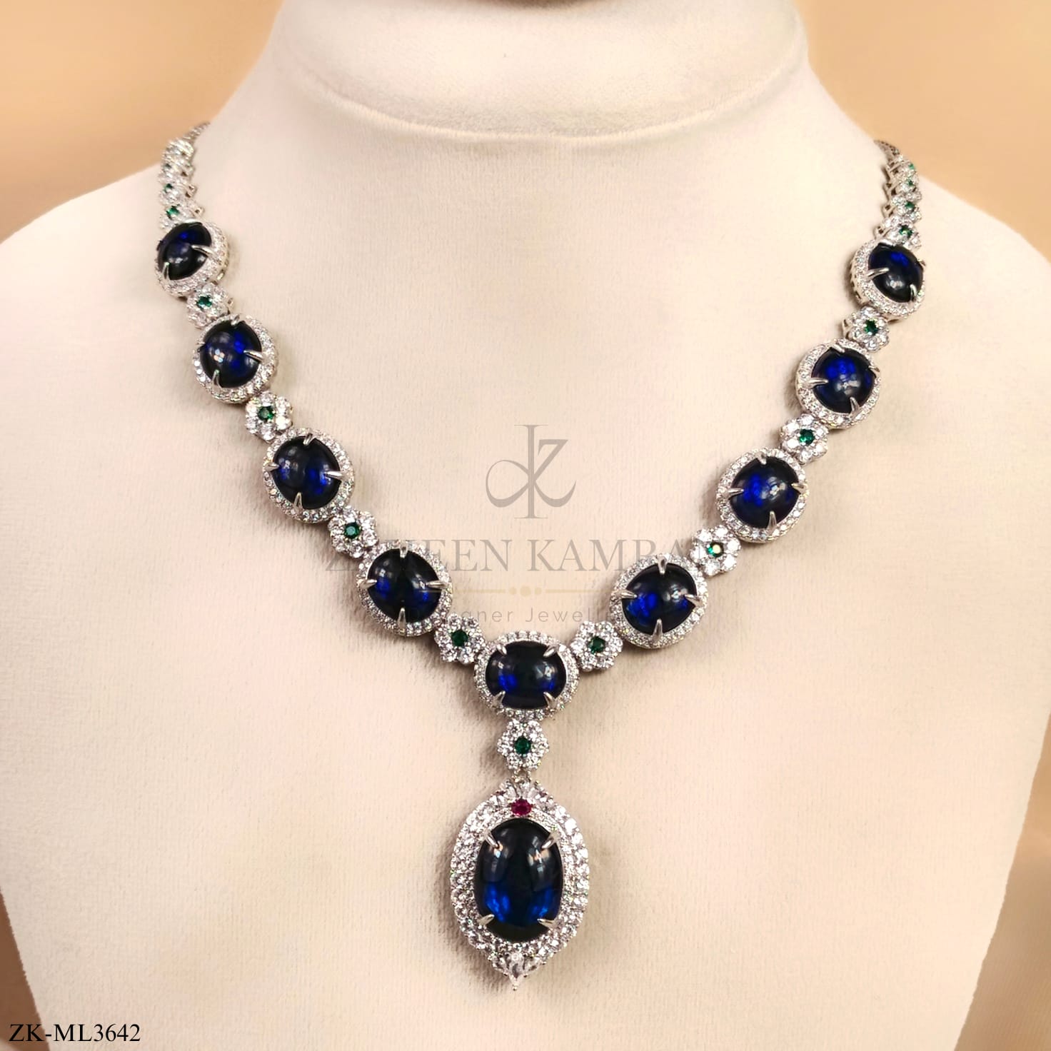 SAPPHIRE SILVER MALA