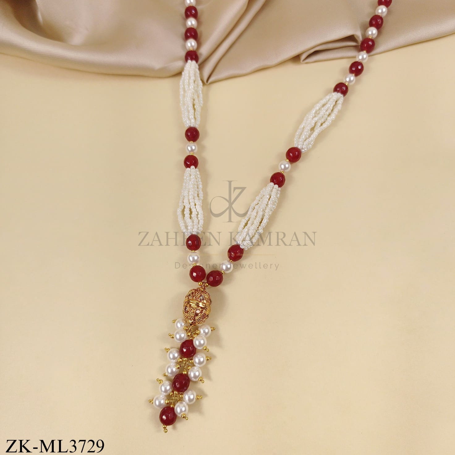 RUBY PEARLS MALA