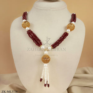 RUBY TASSEL MALA