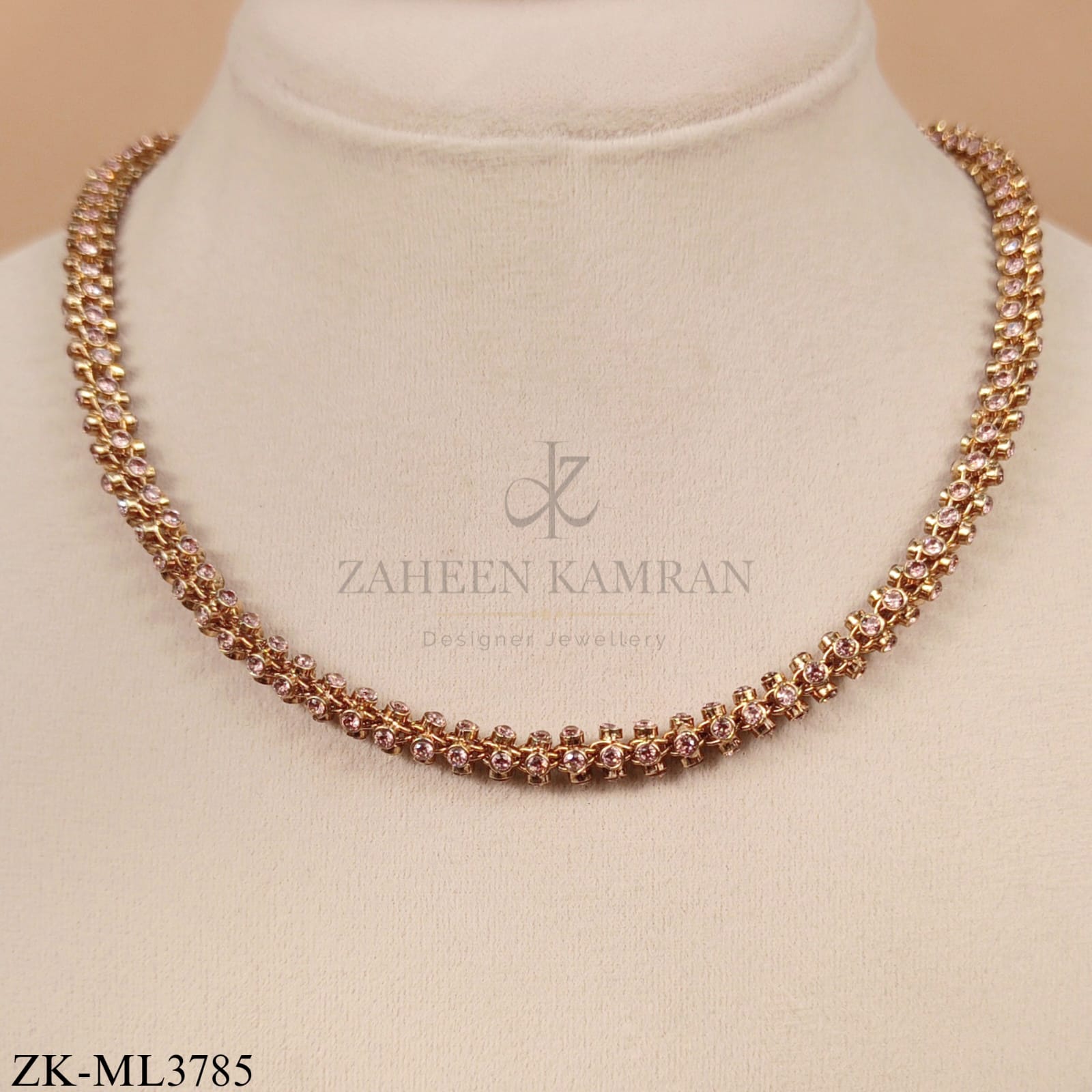 ROSE GOLD ZIRCONS MALA