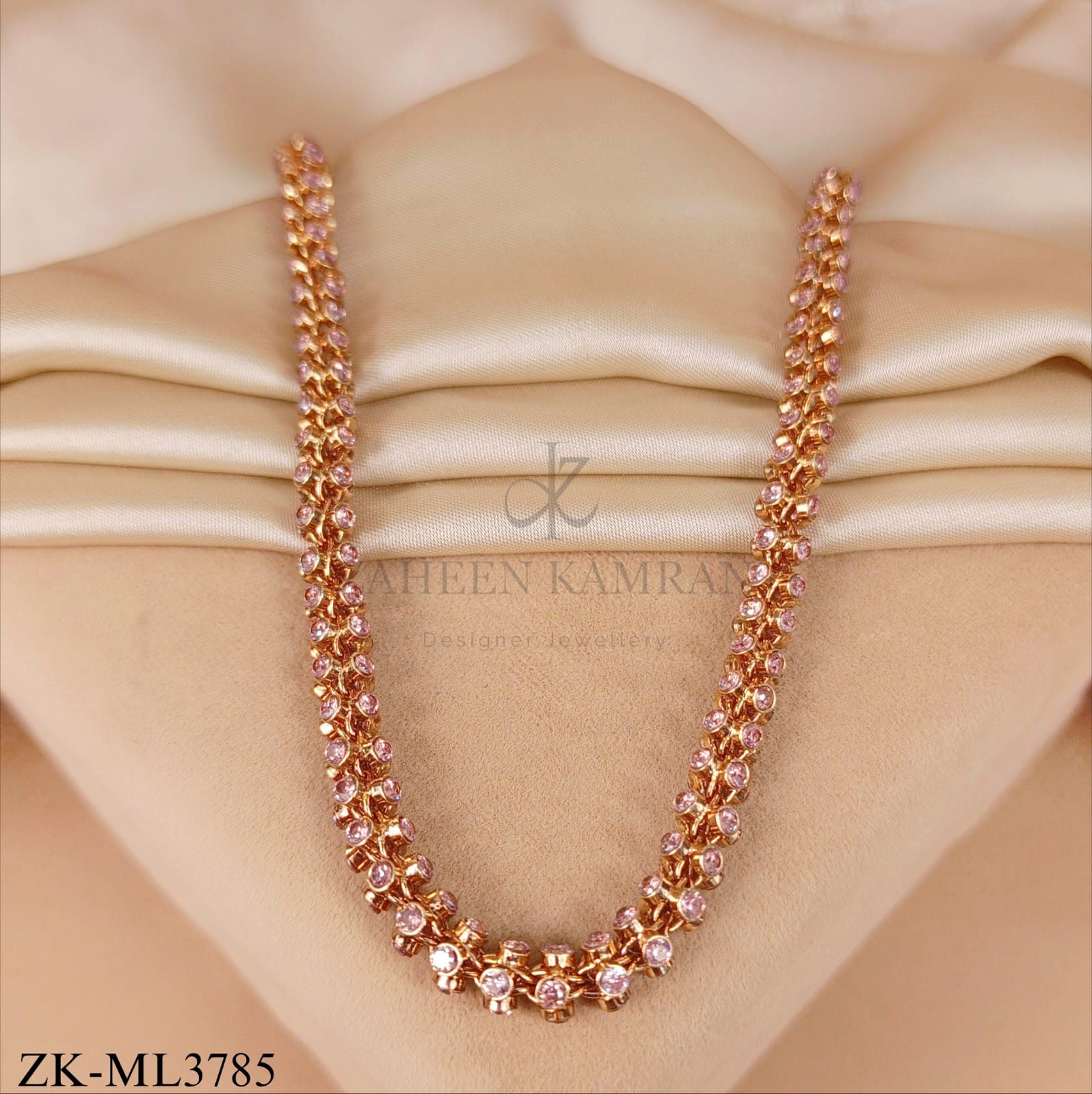 ROSE GOLD ZIRCONS MALA
