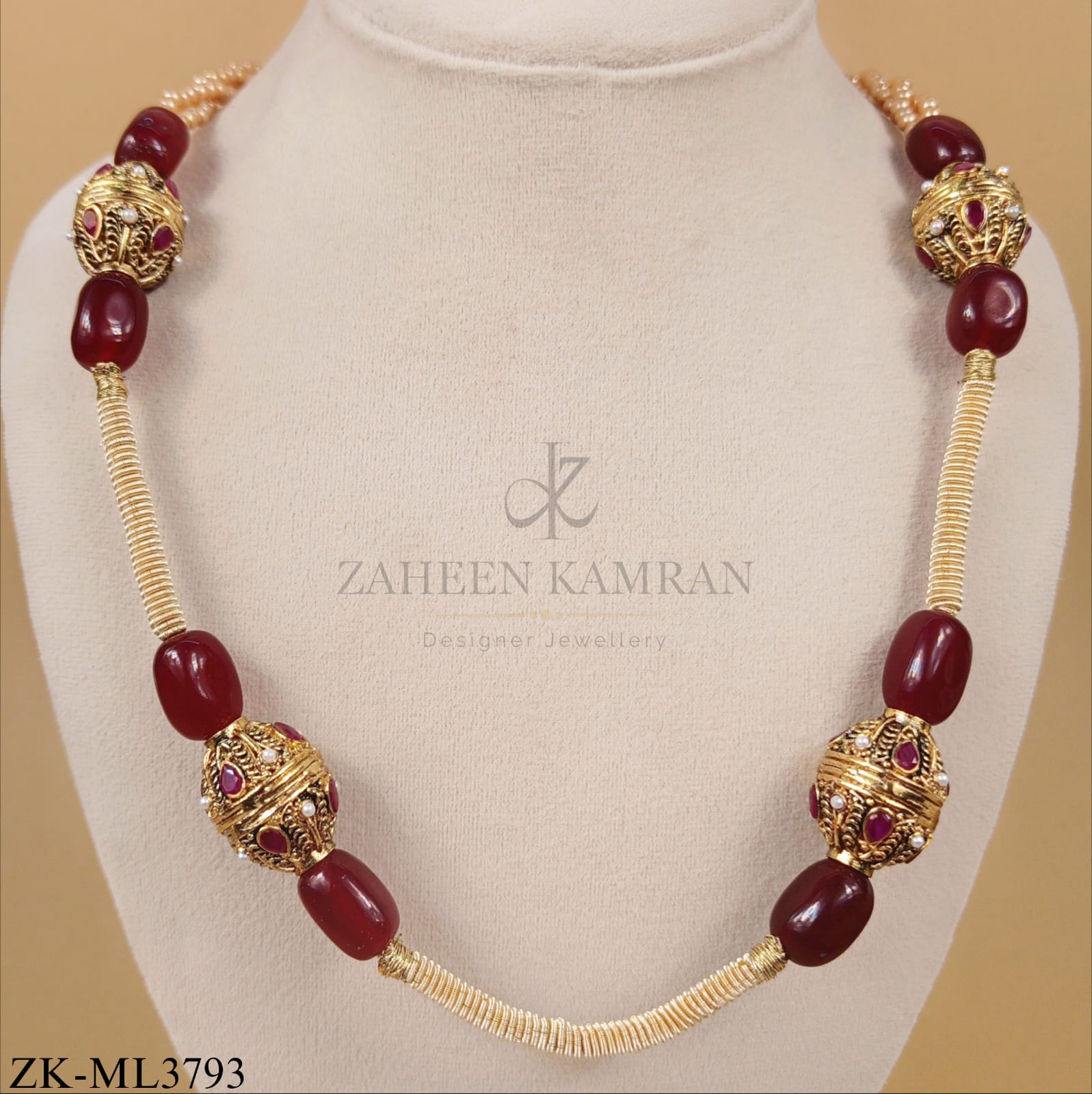 ANTIQUE DEEP RUBY MALA