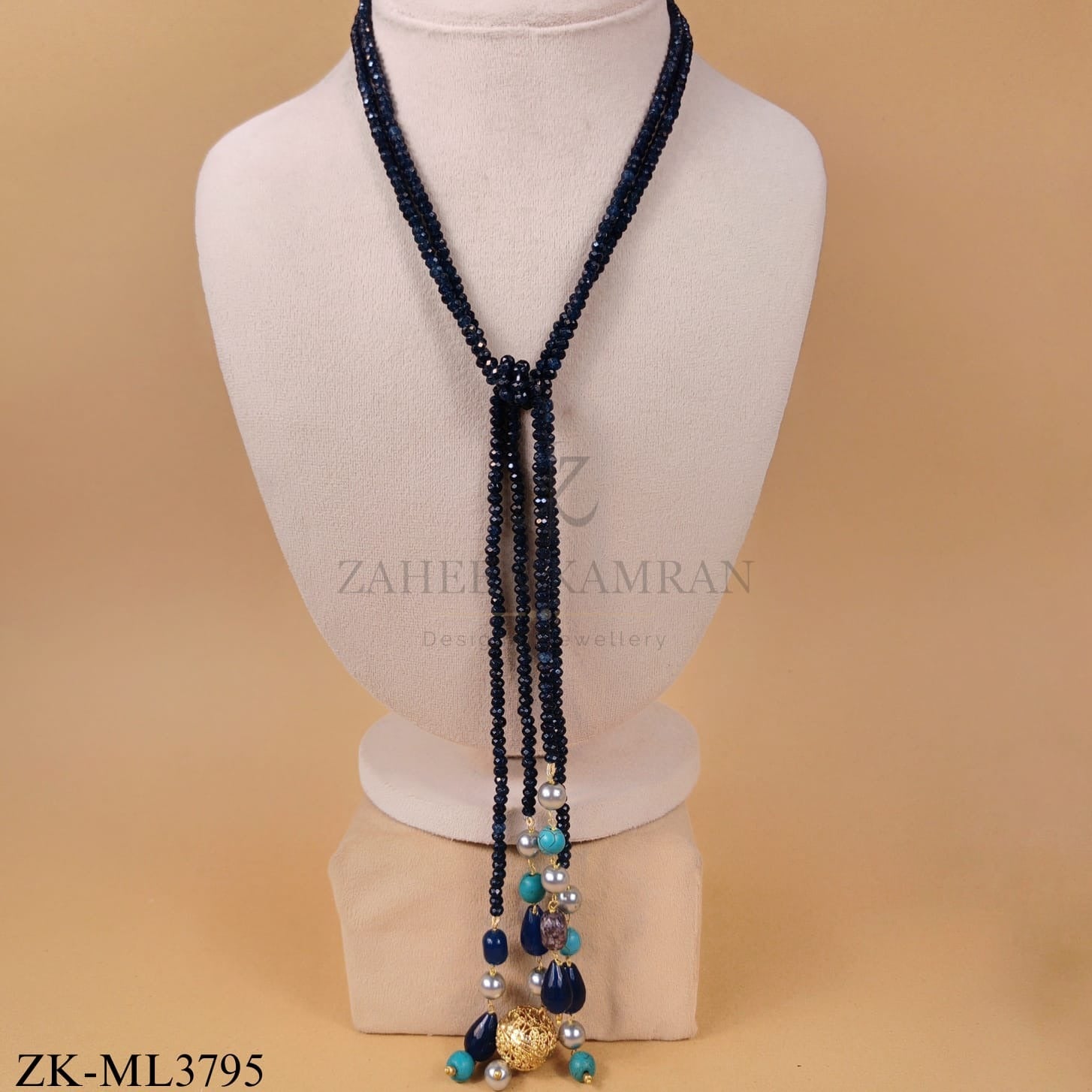 SAPPHIRE LONG DROPS MALA