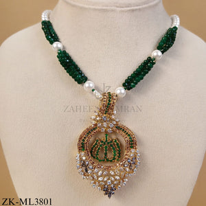 CALLIGRAPHY EMERALD ALLAH NAME MALA