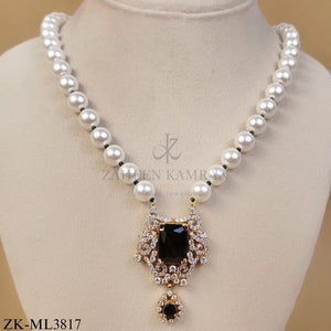 PEARLS STRAND BLACK ONYX MALA