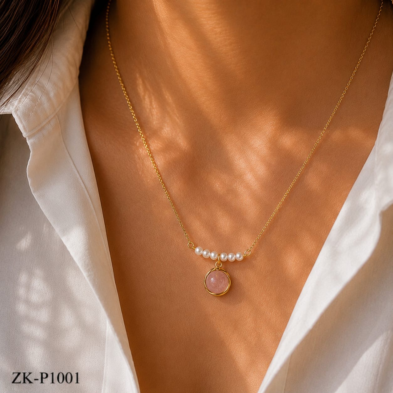 Quartz Pearl Pendant