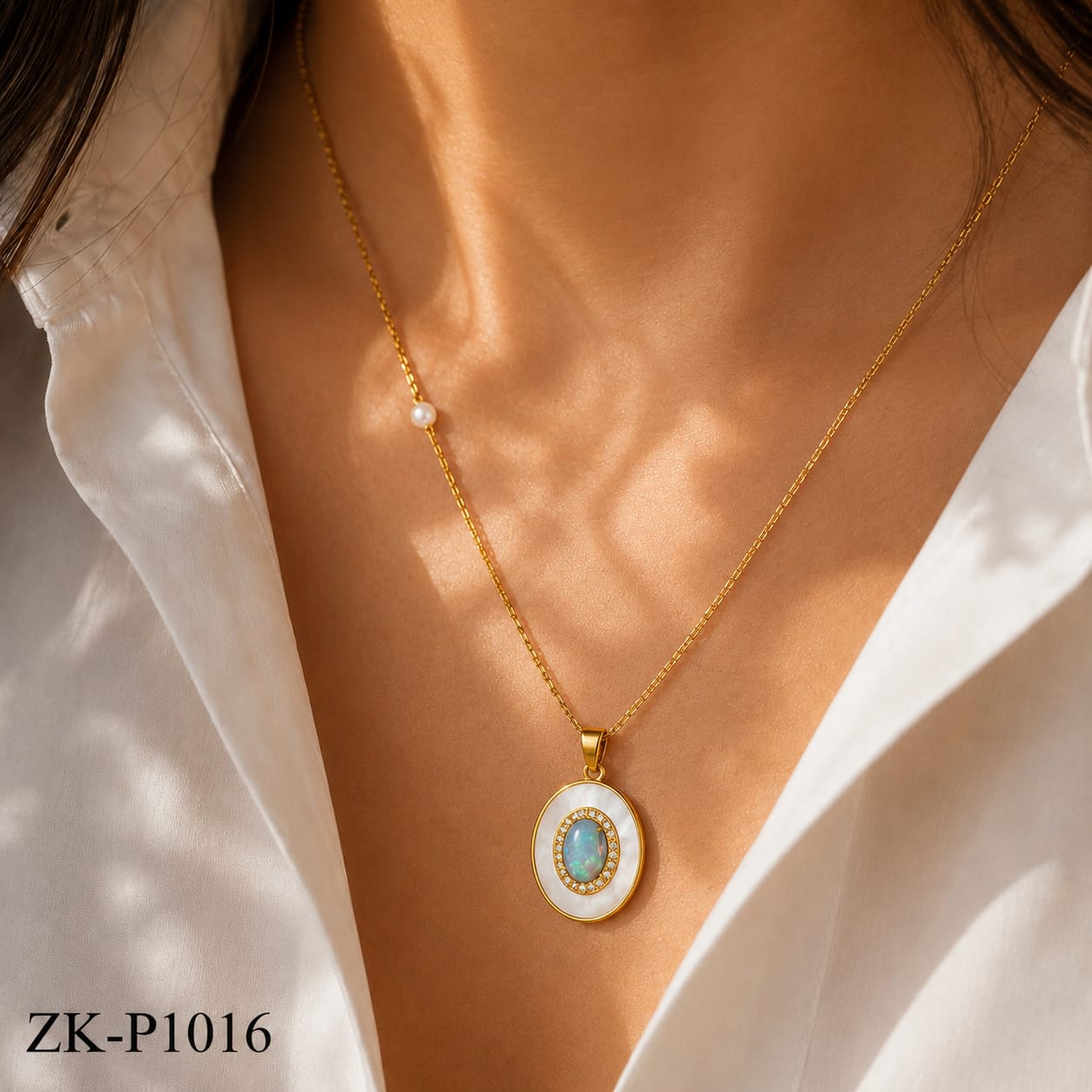 Blue Oval Pendant