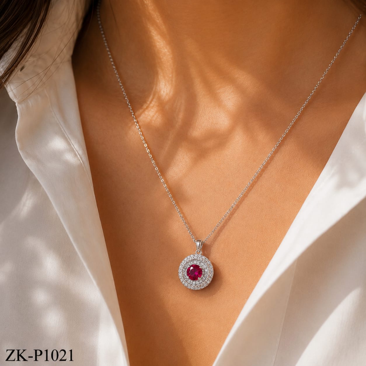 Ruby Swirl Pendant