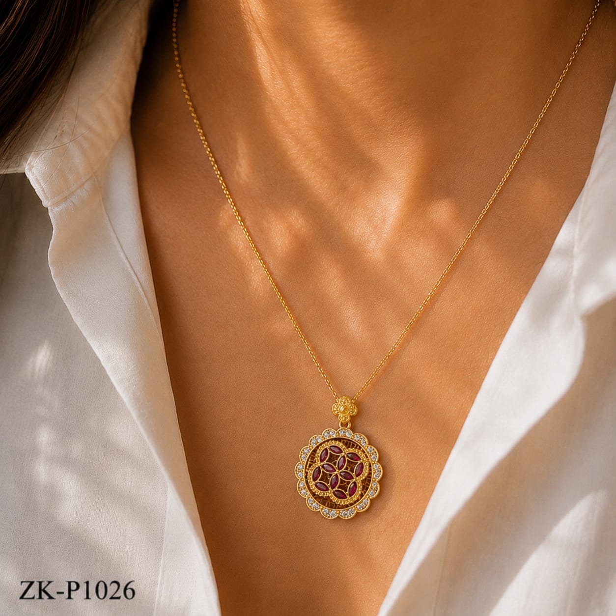 Scarlet Bloom Pendant