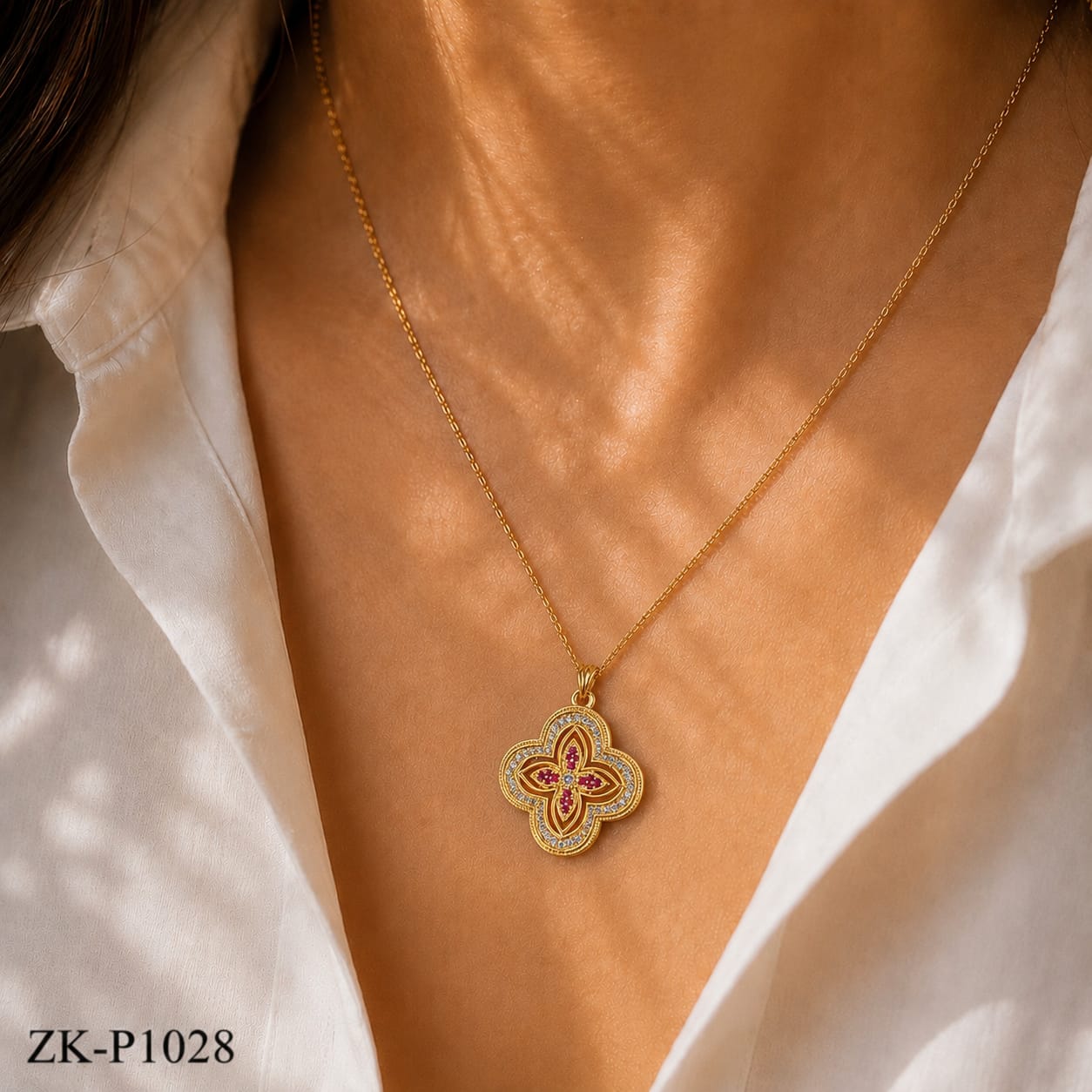 Golden Bloom Pendant
