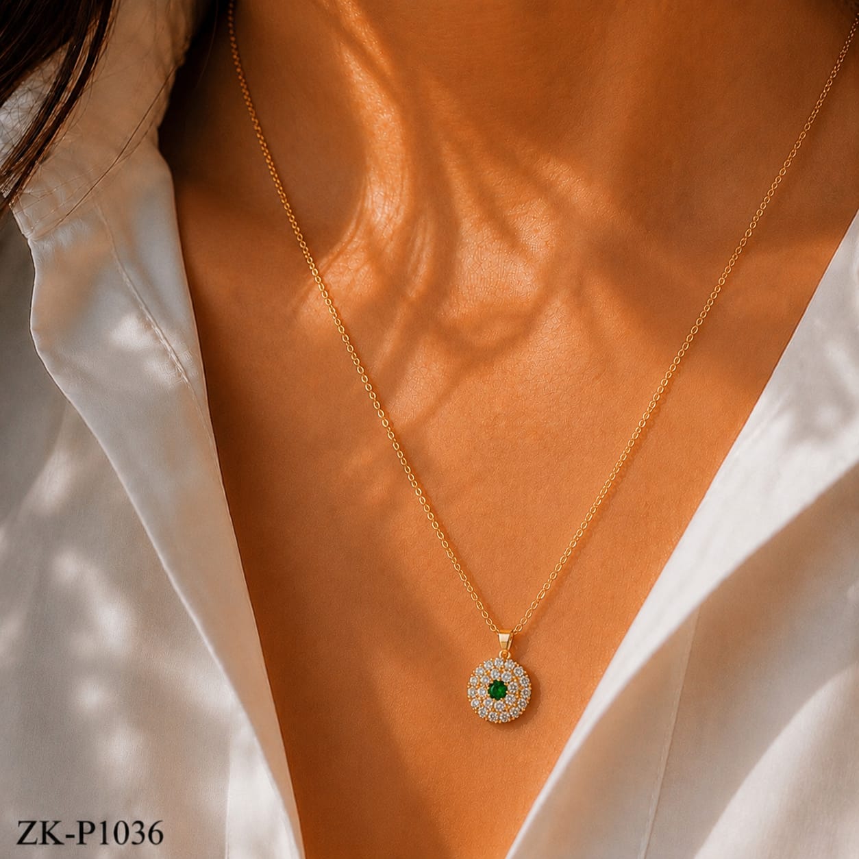 EMERALD ZIRCONIAN PENDANT