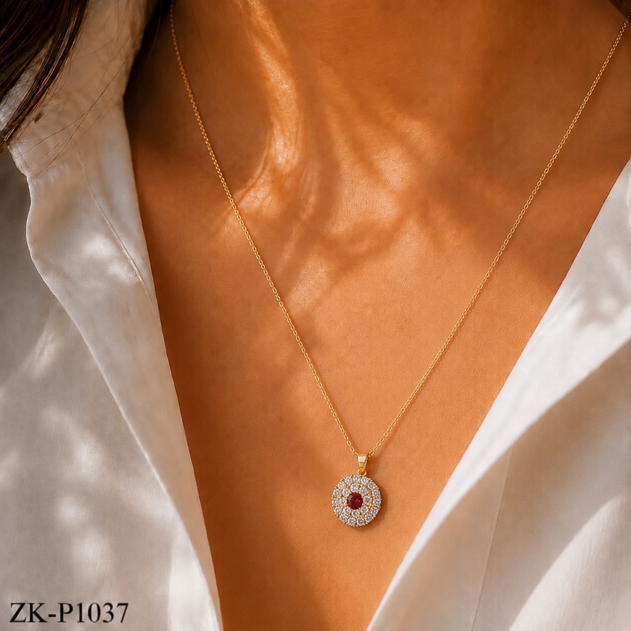 RUBY ZIRCONIAN PENDANT