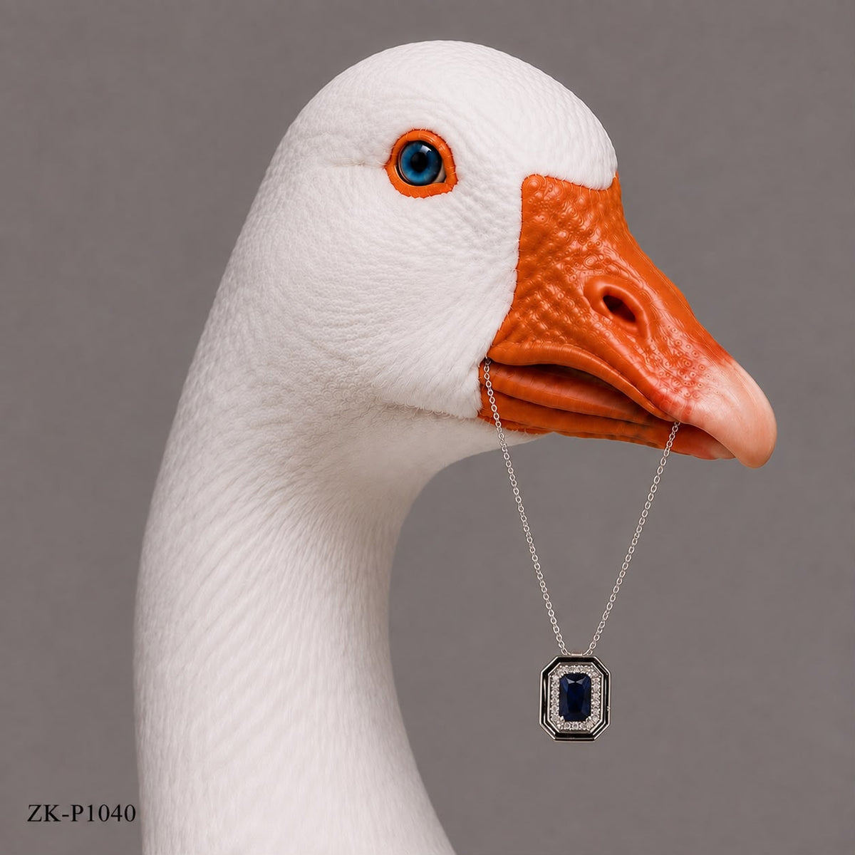 SAPPHIRE SQUARE PENDANT