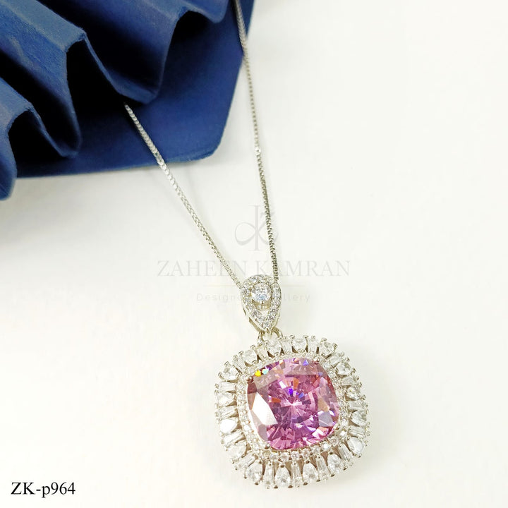 PINK ZIRCONIA PENDANT