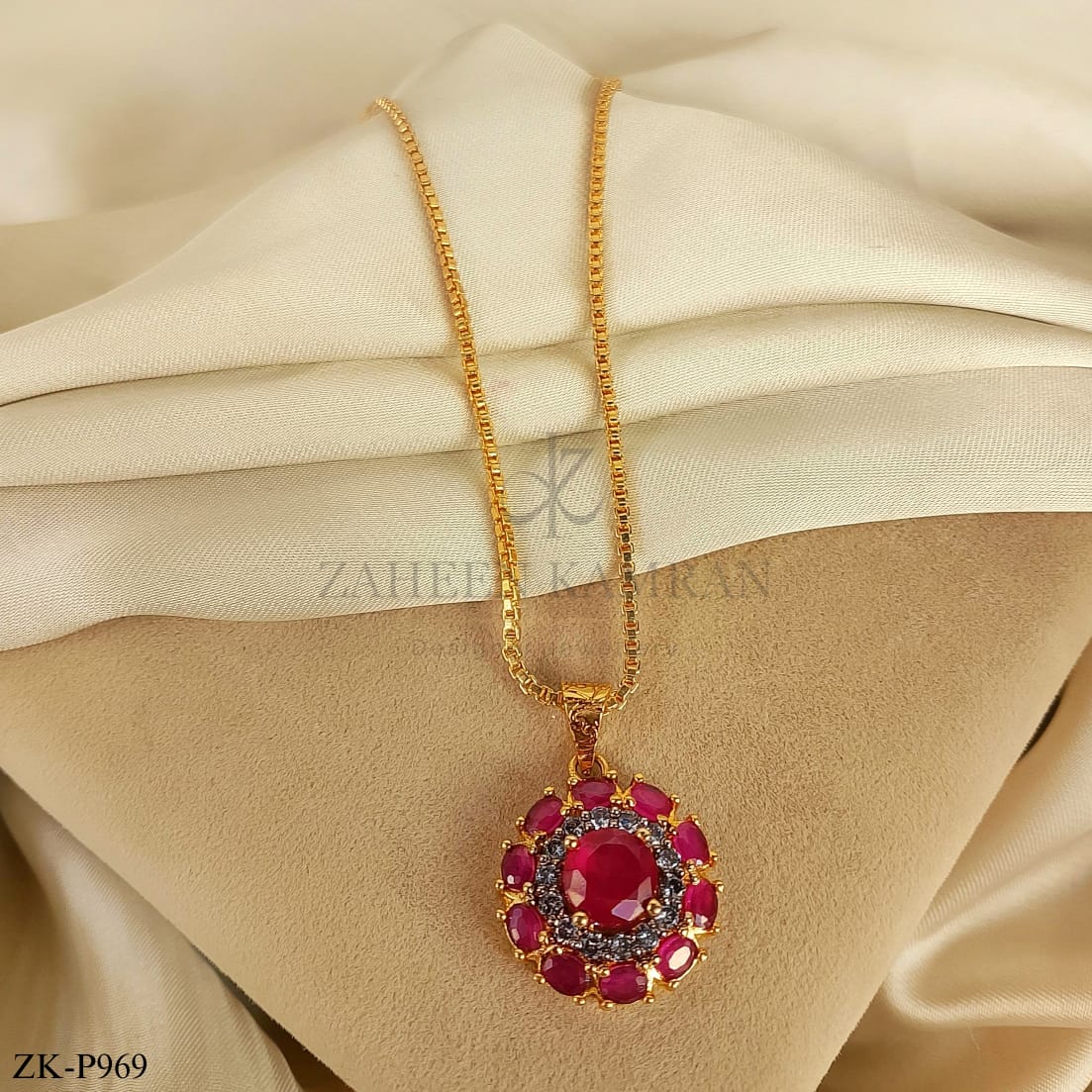 PINK ZIRCONIA PENDANT
