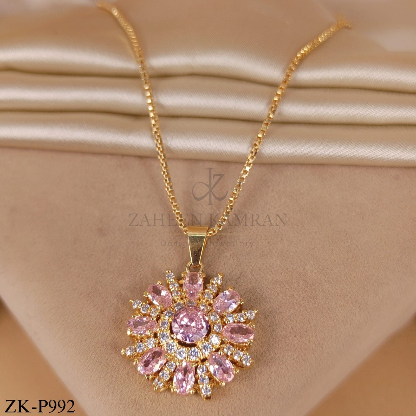 GOLDEN PINK FLORET PENDANT