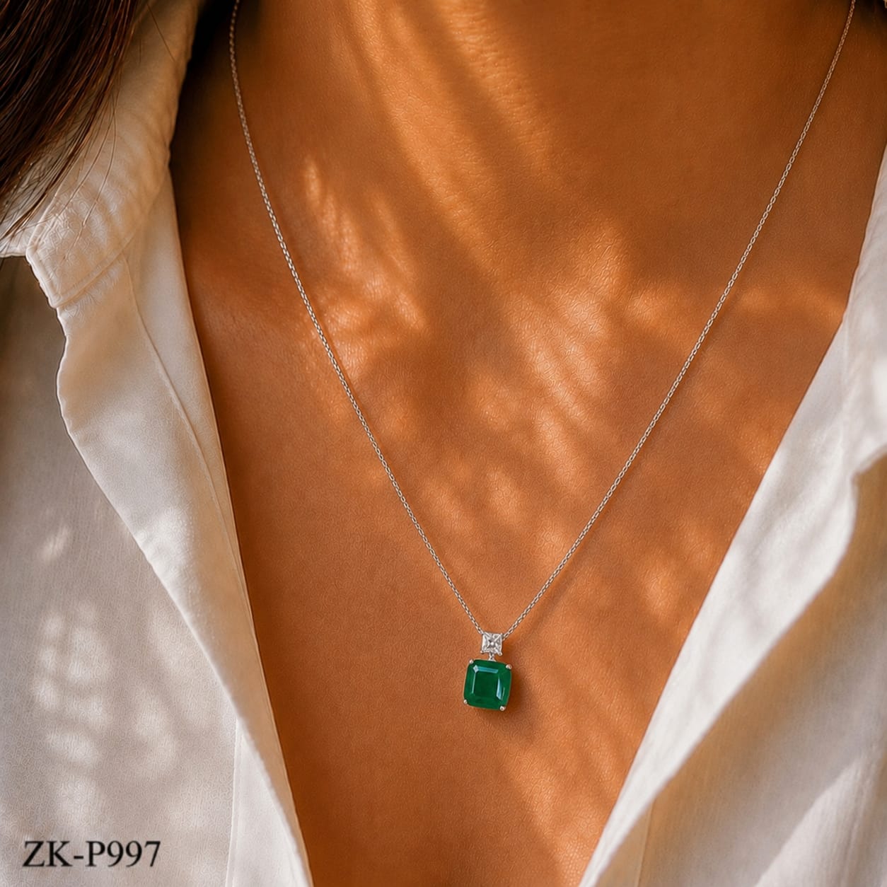 Emerald Square Pendant