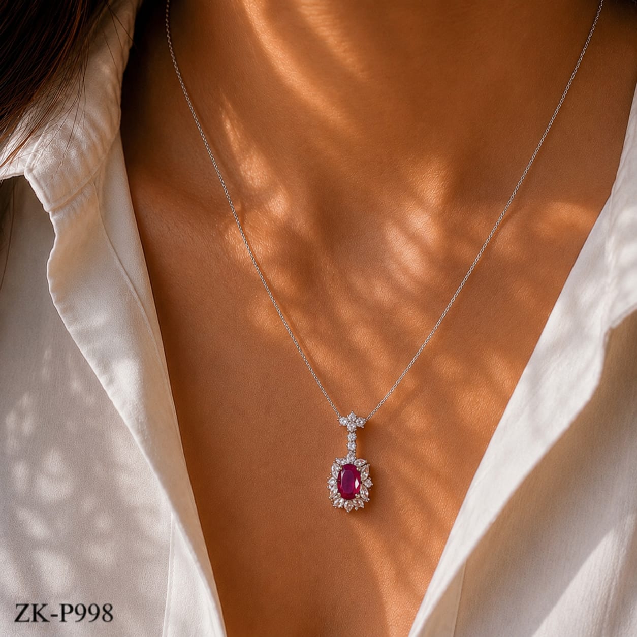 Ruby Ovate Pendant