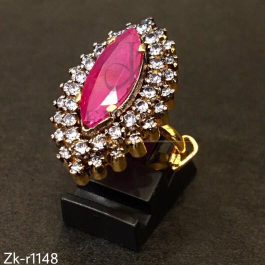 Almond Shape Ruby Ring