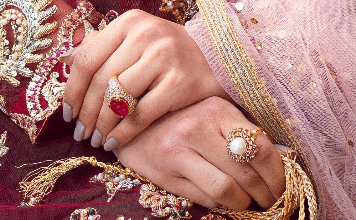 Pearls Zircons Ring