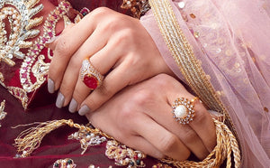 Pearls Zircons Ring