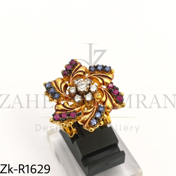 Floral multi ring