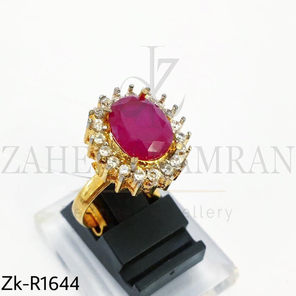 Ruby Gold Plated Ring