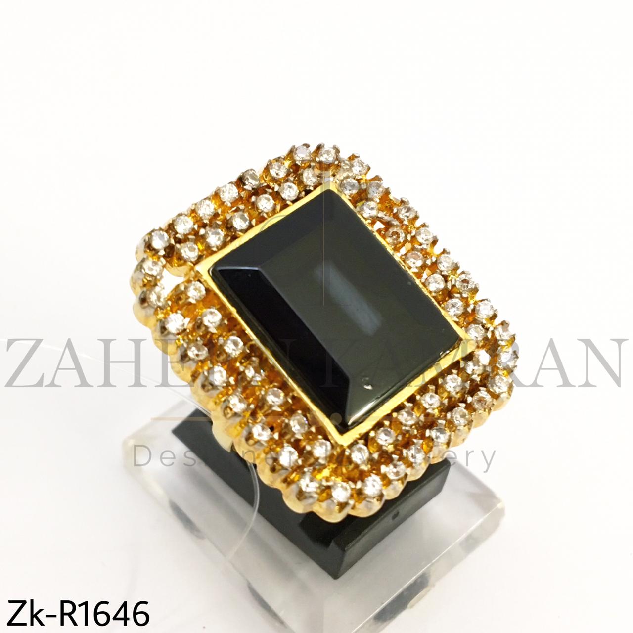 Agate Zirconia Ring