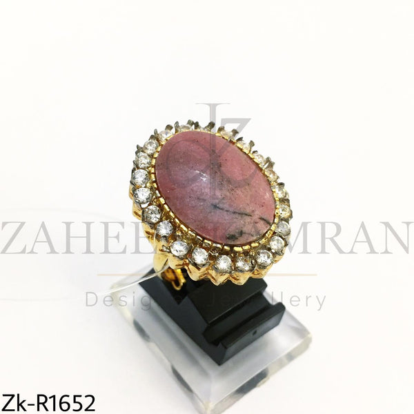 Pink marbled ring