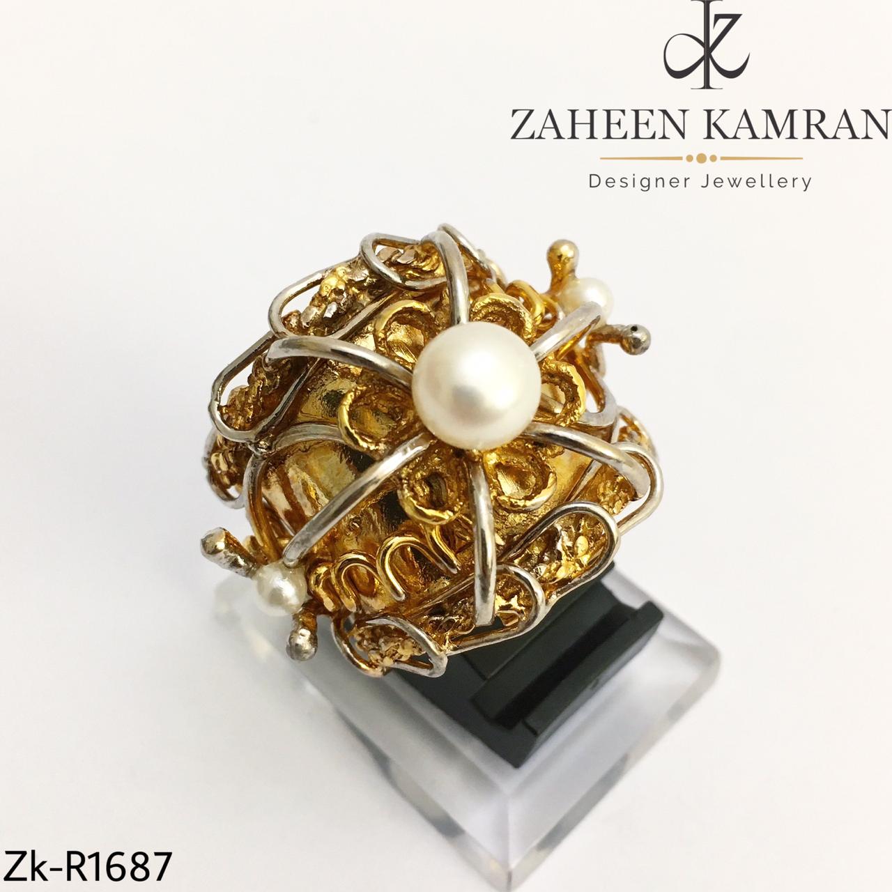Abstract Gold Ring