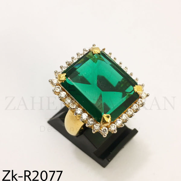 Emerald Zirconian Ring