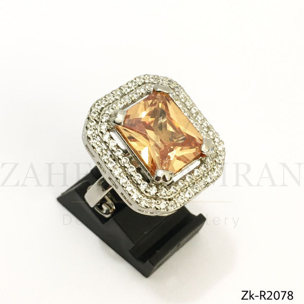 Champagne Zirconian Ring