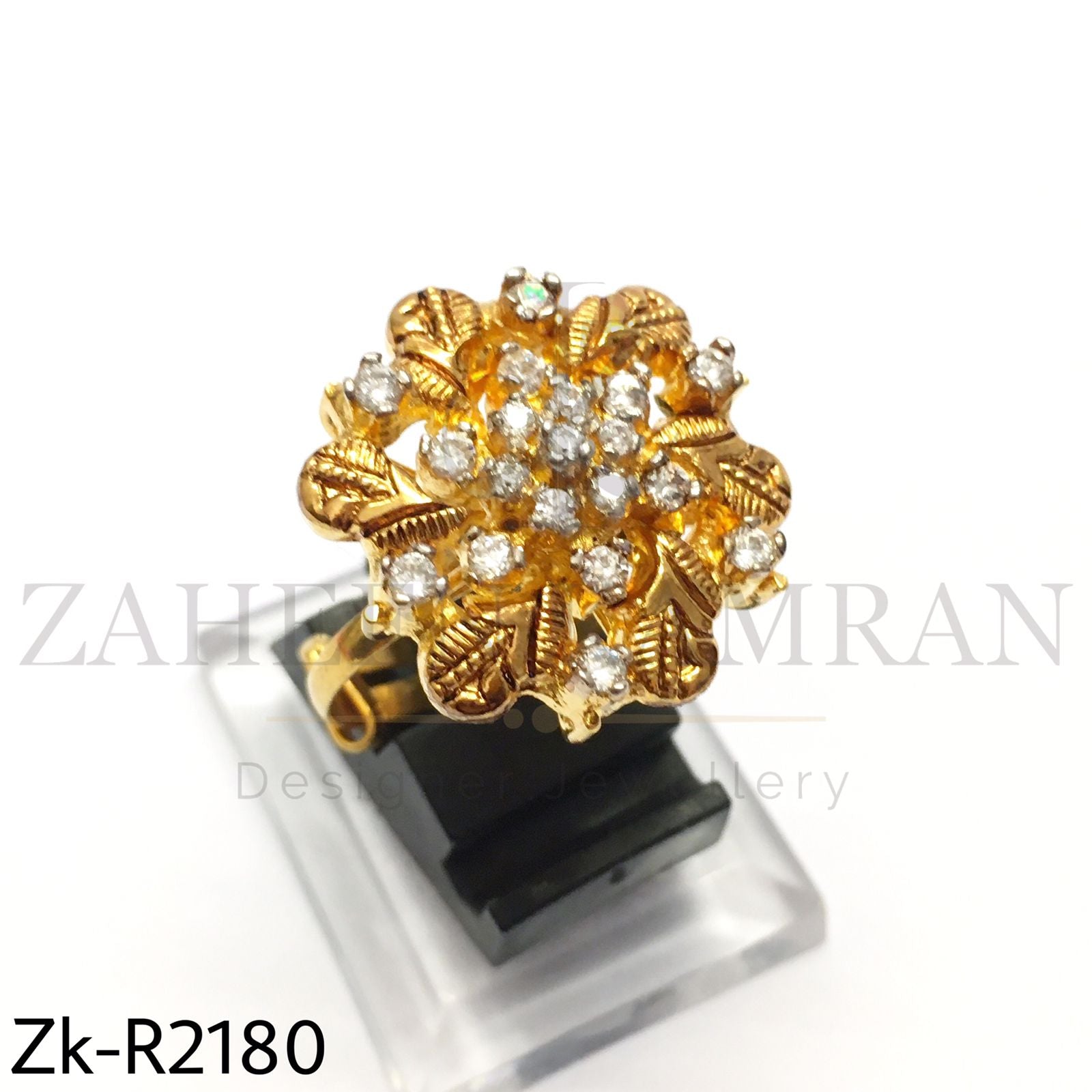 Floral Zircons Ring