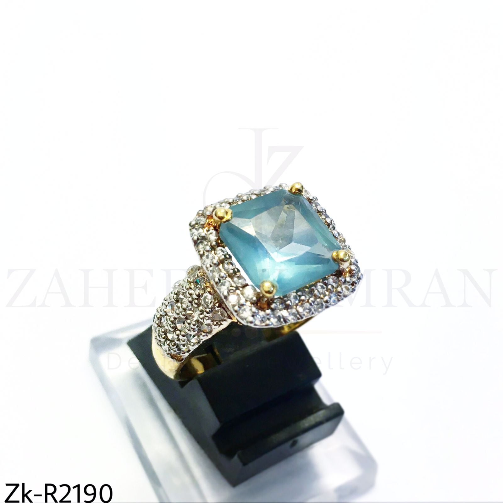Blue Zirconian Ring